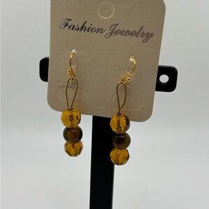 ✨5/$25✨ Gold and Brown Dangle Earrings
